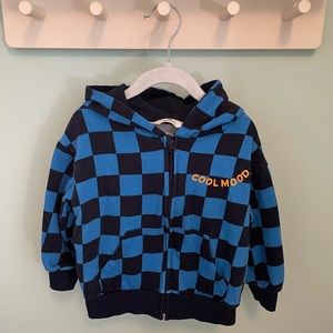 H&M Cool Mood Checkered Zip Up Hoodie